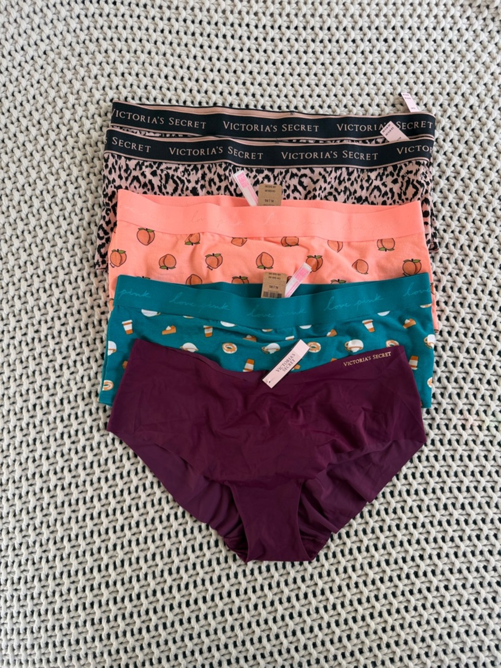 Victoria's Secret / Pink brand XL boy short/hipster bundle